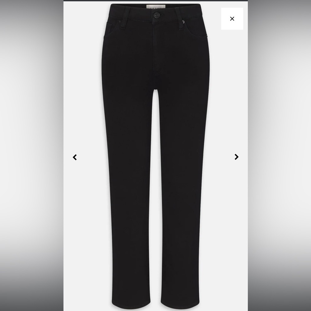 Frame Denim Black Le Sleek Straight Leg Jeans 26